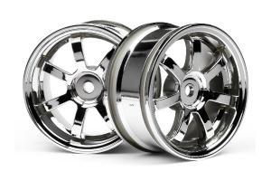 HPI Racing  Mag7 Wheels 26mm Chrome (0mm Off Set) 3574