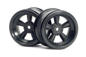 HPI Racing  VINTAGE 5 SPOKE WHEEL 31MM (WIDE) BLACK (6MM OFFSET) 3821