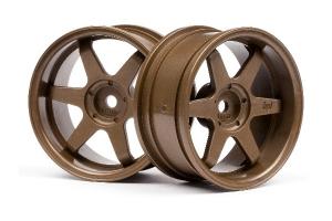 HPI Racing  TE37 WHEEL 26mm BRONZE (0mm OFFSET) 3838