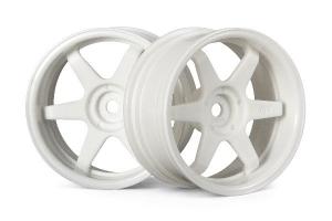 HPI Racing  TE37 WHEEL 26MM WHITE (6MM OFFSET) 3845