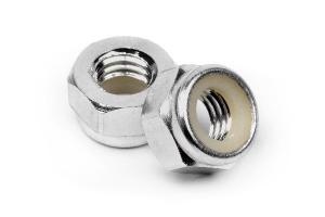 HPI Racing  ALUMINUM LOCK NUT M5 (SILVER/10pcs) 95862