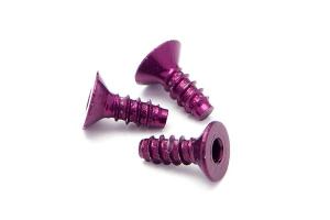 Hpi Racing Aluminium Tp Flat Head Screw 3 X 8Mm (Hex Socket/Purple/5Pc Z076