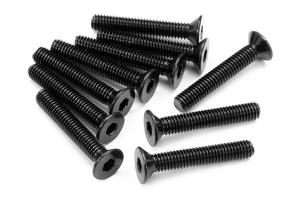 HPI Racing  Flat Head Screw M3X18mm (Hex Socket/10Pcs) Z086