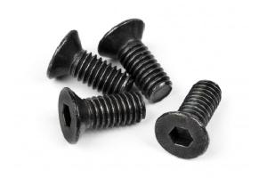 HPI Racing  FLAT HEAD SCREW M4X10MM (HEX SOCKET/THIN TYPE/4PC) Z307