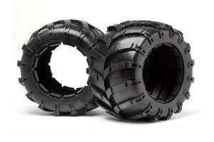 Tyres w/Inserts 2 Pcs (Blackout MT)