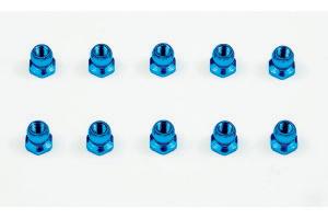 ALU BALL NUT 5MM BLÅ /10
