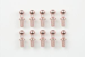 Alu. 4mm ball connect. 10stk Pink