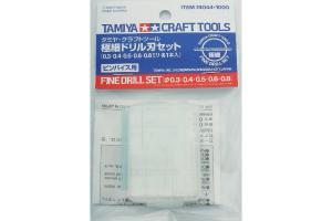 Tamiya Fine Drill Set 0.3, 0.4, 0.5, 0.6, 0.8mm poranteräsarja