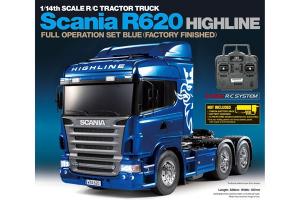 Tamiya 1:14 R/C Full Option - Scania R620 Blue rc-kuorma-auto