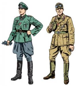 Tamiya 1/35 Wehrmacht Officer & DAK Crewman figuuri