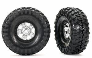 Traxxas Tires & Wheels Canyon Trail/TRX-4 Satin Chrome 1.9 (2) TRX8179X