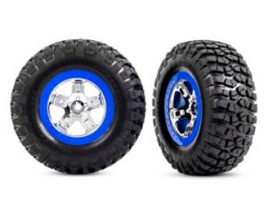Traxxas Tires & Wheels BFGoodrich/SCT Chrome-Blue 2WD Front (2) TRX5869A