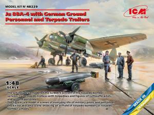 1/48 Ju 88A-4 with Ground Personnel and Torpedo Trailers