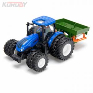 Tractor w. double wheels and fertilizer spreader RC RTR 1:24