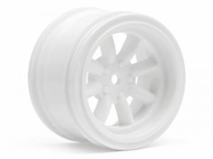 HPI Racing  VINTAGE 8 SPOKE WHEEL 31MM WHITE 6MM OFFSET 3810