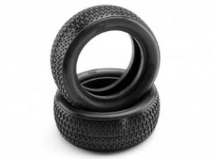 HPI Racing  HB FULLSLOT TIRE (2pcs/White/2wd Front) 67783