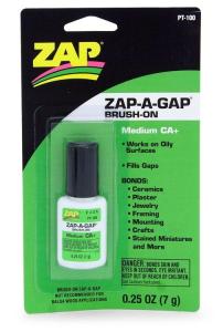 ZAP CA+ 1/4 oz 7gr Brush-On Green liima