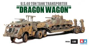 Tamiya 1/35 US 40t Tank Trans. Dragon Wagon pienoismalli