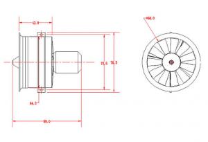 Ducted Fan 64mm 4S 11-blade w/2840-KV3900 motor FMS