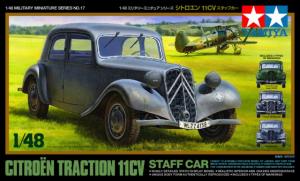 Tamiya 1/48 Citroen 11CV Staff Car pienoismalli