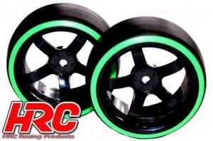 Tires - 1/10 Drift - mounted - 5-Spoke B