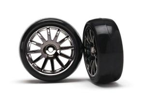 Tires & Wheels Slicks/12-Spoke Black Chrome LaTrax Rally (2)