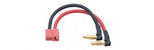 LRP LiPo Hardcase adapter wire - 4mm male plug to US-style plug 90 angle