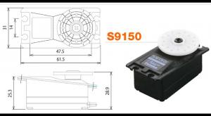 S9150 Digital Wing Servo 5.8kg 0.18s 4.8V*