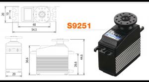 Servo S9250 Digital Heli- F3C/GY601/611 3.7kg 0.07s 4.8V*