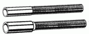 2-56 Threaded Couplings for 1/16" (1.6mm) rods (2)