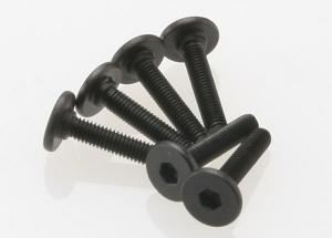 Traxxas Screws M3x15mm Flat-head Hex Socket (6) TRX3646