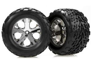 Traxxas Tires & Wheels Talon/All-Star Chrome 2.8" (2) TRX3669