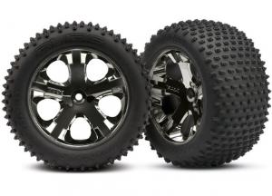 Traxxas Tires & Wheels Alias/All-Star Black Chrome 2.8" TSM Rear (2) TRX3770A