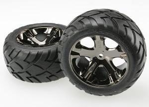 Traxxas Tires & Wheels Anaconda/AllStar Black Chrome 2,8" Rear (2) TRX3773A