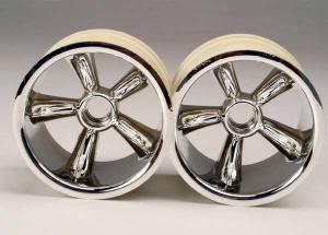 Traxxas Wheels Pro-Star Chrome 2.2" Nitro Front (2) TRX4174