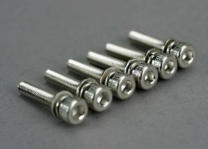 Traxxas Screws M3x15mm Cap-head Hex Socket w/ Lock Washer (6) TRX5142