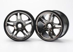 Traxxas Wheels Split-Spoke Black Chrome (17mm) 3.8" (2) TRX5172A