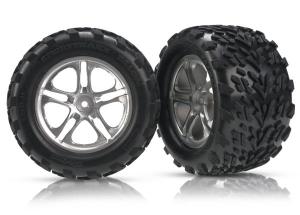 Traxxas Tires & Wheels Talon/SS Satin (14mm) 3.8" (2) TRX5174A