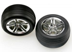 Traxxas Tires & Wheels Alias/ Twin-Spoke (Nitro Front) 2.8" (2) TRX5574R