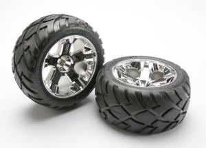 Traxxas Tires & Wheels Anaconda/All-Star Chrome 2.8" (2) TRX5576R