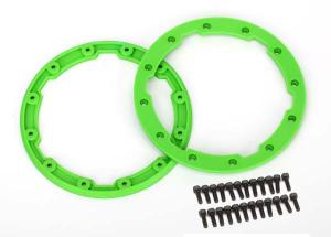 Traxxas Sidewall protector, beadlock style (green) (2)/ 2.5x8mm CS ( TRX5664