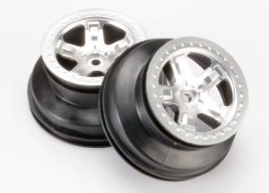 Traxxas Wheels SCT Satin Chrome 2.2/3.0" 4WD/2WD Rear (2) TRX5872