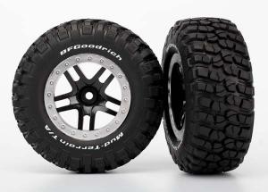 Traxxas Tires & Wheels BFGoodrich/S-Spoke Black-Satin 4WD/2WD Rear TRX5883