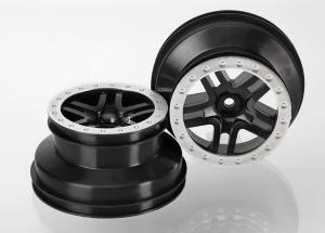 Traxxas Wheels SCT Split-Spoke Black-Satin 2.2/3.0" 2WD Front (2) TRX5886