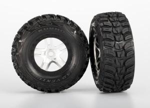Traxxas Tires & Wheels Kumho S1/S-Spoke Chrome-Black (14mm) (2) TRX5976R