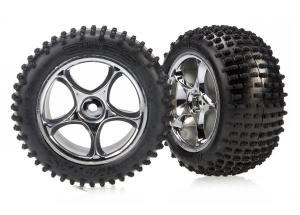 Traxxas Tires & Wheels Alias Soft/Tracer Chrome 2.2" Rear (2) TRX2470R