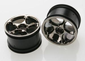 Traxxas Wheels, Tracer 2.2" (black chrome) (2) (Bandit rear) TRX2472A