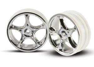 Traxxas Wheels Tracers Chrome 2.2" 2WD Front (2) TRX2473