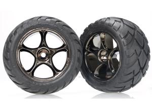 Traxxas Tires & Wheels Anaconda/Tracer Black Chrome 2.2" Rear (2) TRX2478A