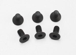 Traxxas Screws, 3x6mm countersunk machine (6) (hex drive) TRX2534